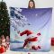 Polyester Christmas Festive Print Throws 70 x 86-in