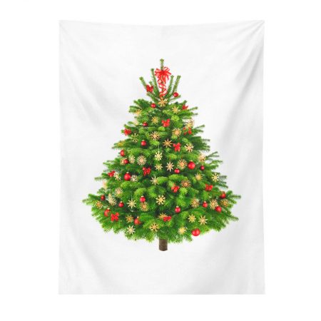 Christmas Tree Bedside Print Tapestry