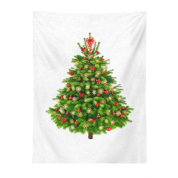 Christmas Tree Bedside Print Tapestry
