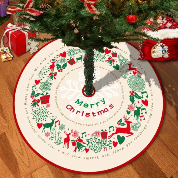 White Christmas Tree Skirt MYanimec