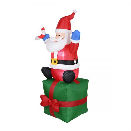 inflatable santa claus with gifts decorations