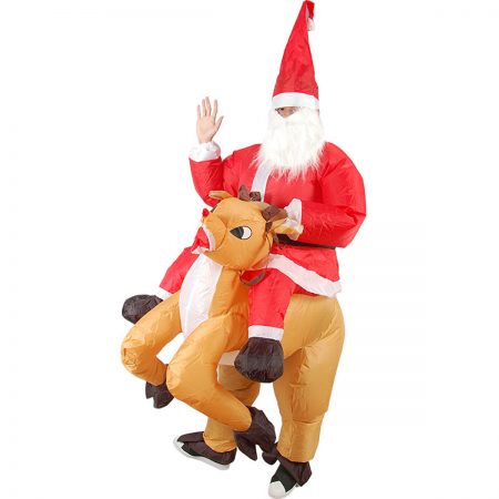inflatable santa claus with gifts decorations