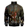 Adult Black Christmas Deer Jacket