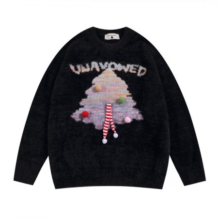 Adult Black Ugly Christmas Tree Sweaters