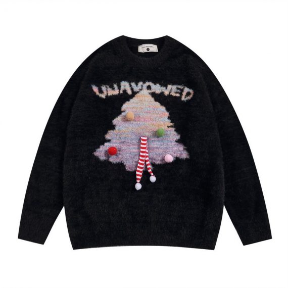 Adult Black Ugly Christmas Tree Sweaters
