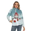Womens Christmas Snowman Print Jacket