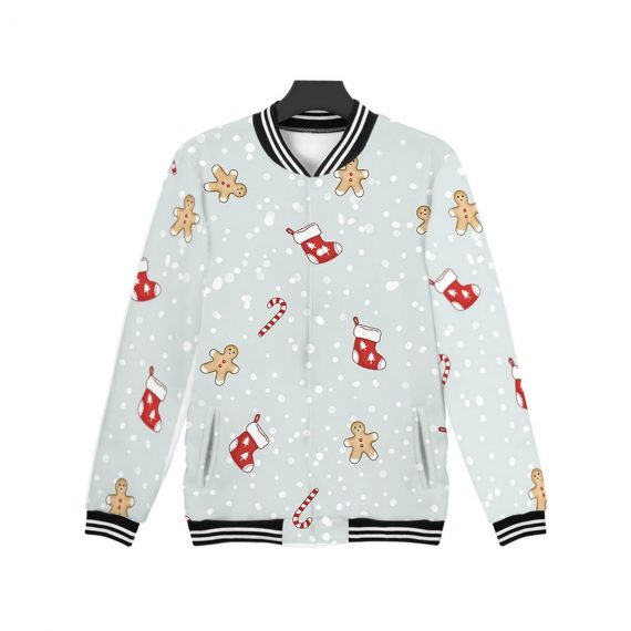 Adult Christmas Jacket Unisex Baseball Uniform