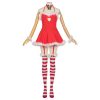 Cute Christmas Costume Female Red Party Dress Set
