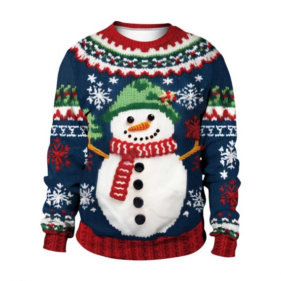 Male Snow Man Christmas Sweater