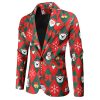 New 3D Printed Christmas Mens Blazer Jacket