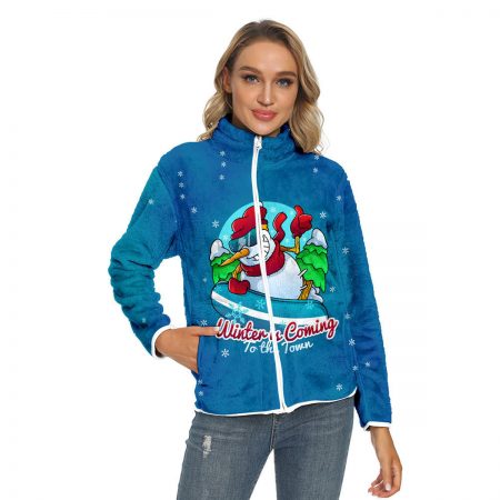 womens christmas snowman print jacket (copy)