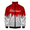 Red And Green Christmas Tree Jacket For Mens