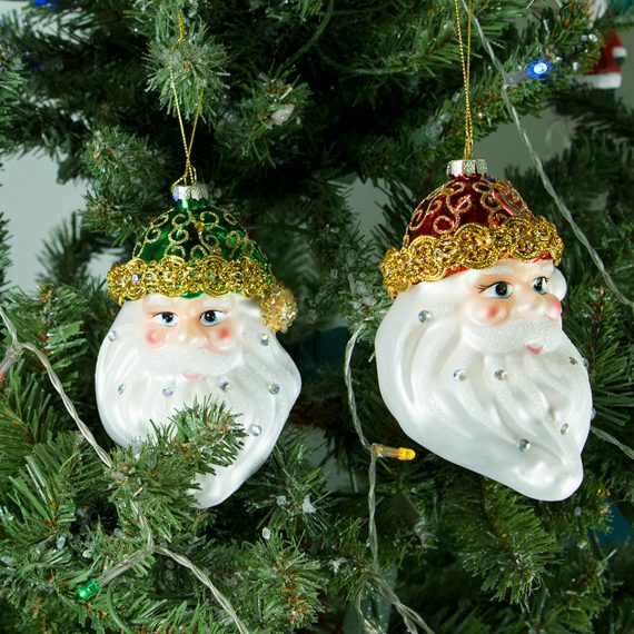 Santa Claus Christmas Tree Decorations 2 Pieces Set