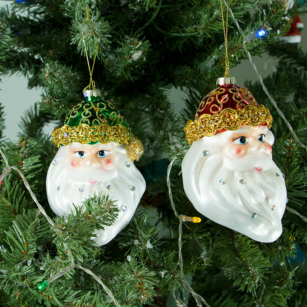 Santa claus christmas tree decorations 2 pieces set myanimec