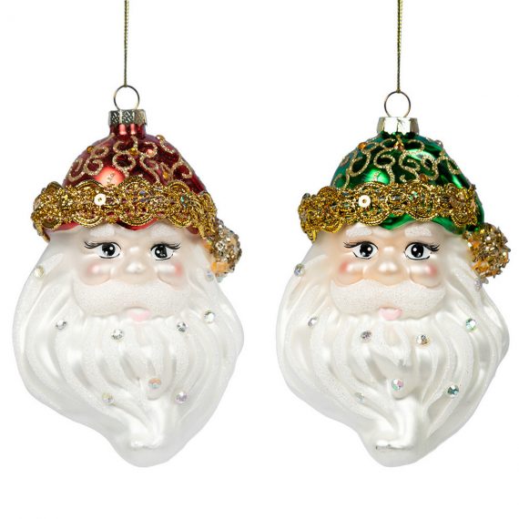 Santa Claus Christmas Tree Decorations 2 Pieces Set