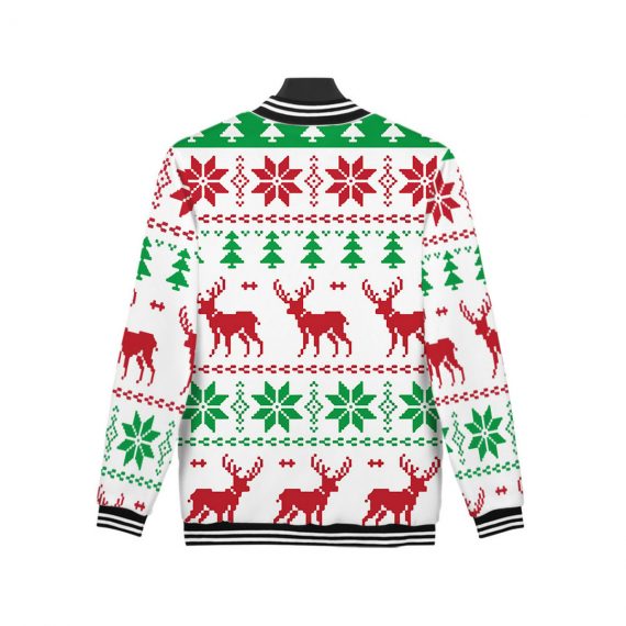 Unisex Christmas Elk Jacket Baseball Uniform