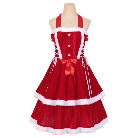 Womens Medieval Christmas Dress - MYanimec